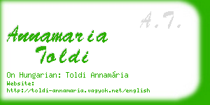 annamaria toldi business card