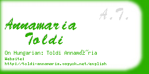 annamaria toldi business card